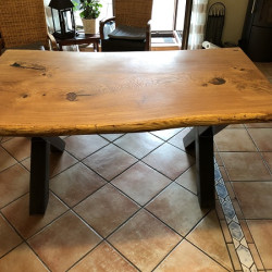 Kundenprojekt: Tischplatte im Maß 170x90-100x4,5 cm aus einem Stück!